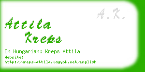 attila kreps business card